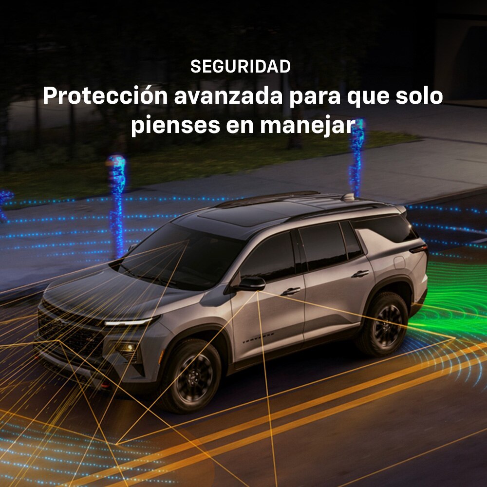 Chevrolet Traverse con tecnologías de seguridad avanzadas.