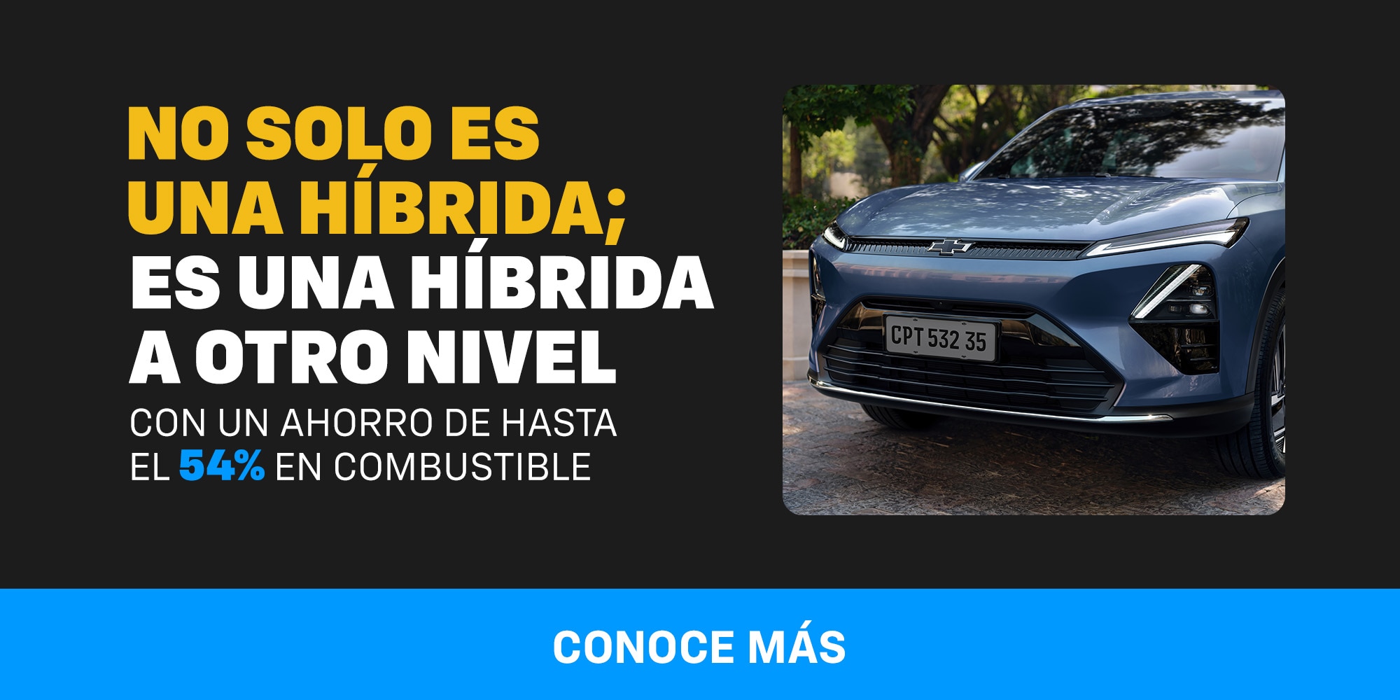Chevrolet Captiva híbrida destacando ahorro de hasta 54% en combustible